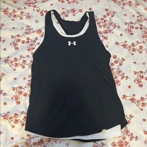 Under Armour Black Tank Top with White Trim